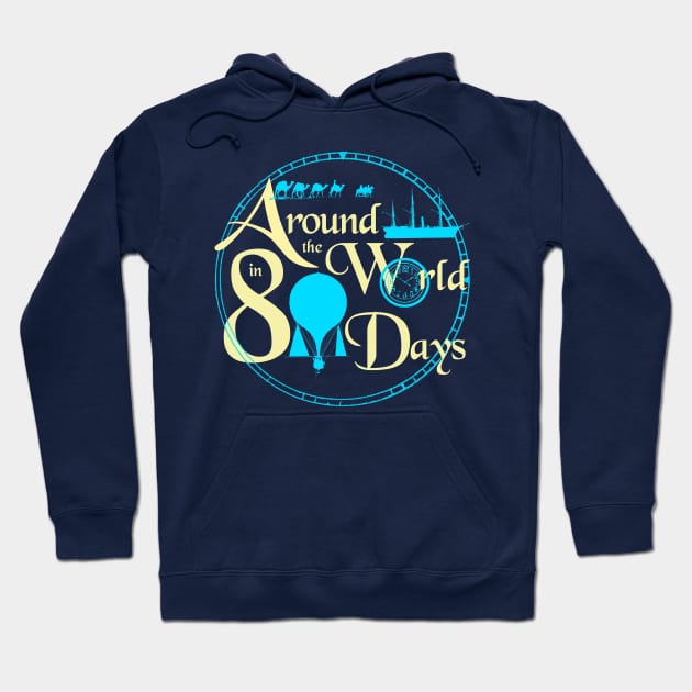 AROUND THE WORLD IN 80 DAYS Hoodie by KARMADESIGNER T-SHIRT SHOP